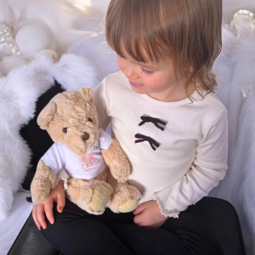 Personalised Christening Teddy & Ceramic Gift Hamper-Baby Girl or Boy UK